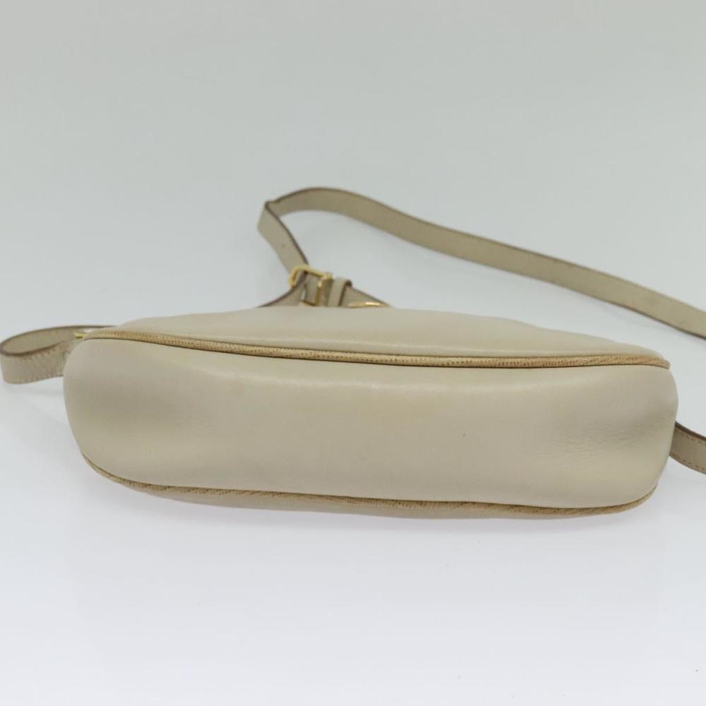 CELINE Shoulder Bag Leather Gold Beige Auth BA2040 - Picture 5 of 16